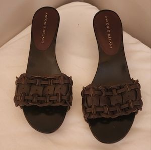 Brown leather sandles